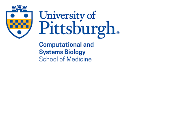 University of Pittsburgh in the School of Medicine in the Department of Computational & Systems Biology Logo
